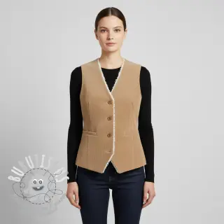 Tissu velours jersey TEDDY sand