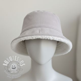 Tissu velours jersey TEDDY light grey