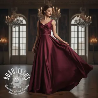 Satin SOIVÉ bordeaux