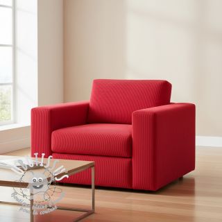 Tissu velours cotelé HUGGY tomate