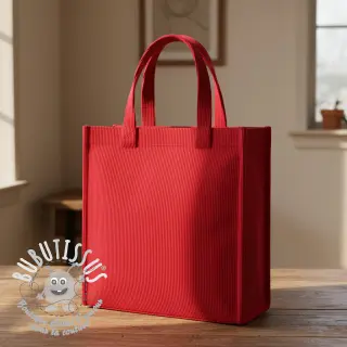 Tissu velours cotelé HUGGY tomate