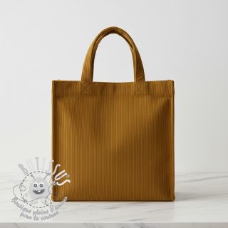 Tissu velours cotelé HUGGY tabac