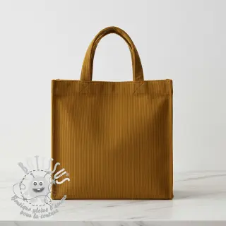 Tissu velours cotelé HUGGY tabac
