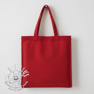 Tissu velours cotelé HUGGY vermillon