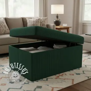 Tissu velours cotelé HUGGY sapin