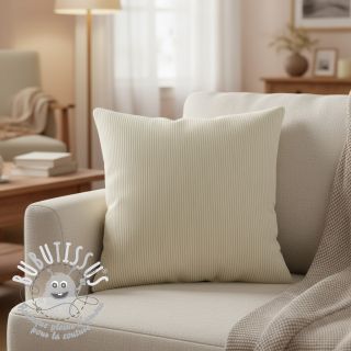 Tissu velours cotelé HUGGY ecru