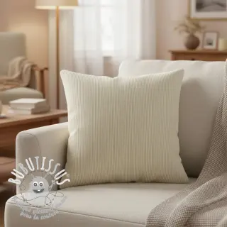 Tissu velours cotelé HUGGY ecru
