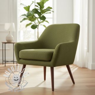 Tissu velours cotelé HUGGY kaki