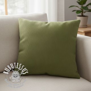 Tissu velours cotelé HUGGY kaki