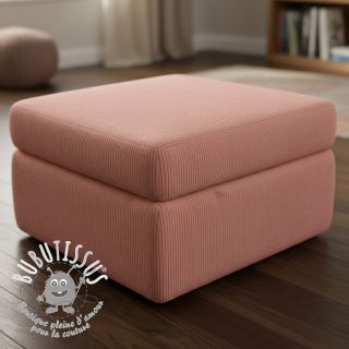 Tissu velours cotelé HUGGY bois de rose