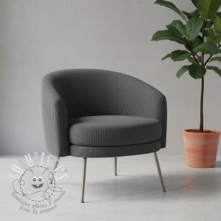 Tissu velours cotelé HUGGY anthracite