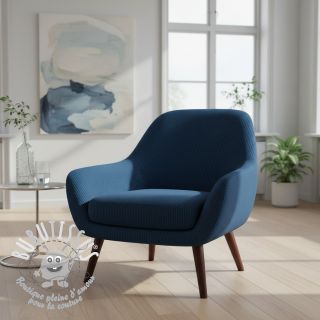 Tissu velours cotelé HUGGY marine