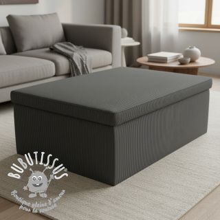 Tissu velours cotelé HUGGY anthracite