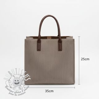 Tissu velours cotelé FUTE taupe