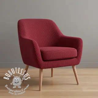 Tissu velours cotelé FUTE lie de vin