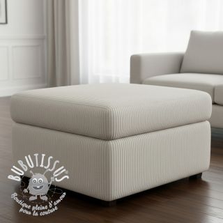 Tissu velours cotelé FUTE ecru