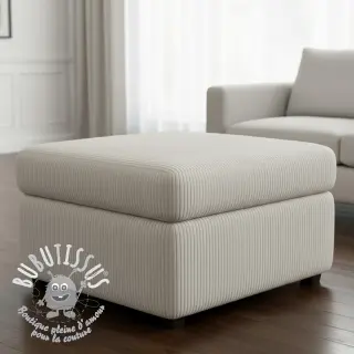 Tissu velours cotelé FUTE ecru