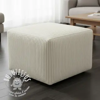 Tissu velours cotelé HANNIBAL ecru