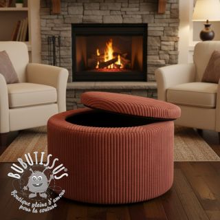 Tissu velours cotelé HANNIBAL terracotta