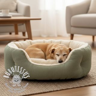 Tissu velours cotelé Cofur fleece camo green