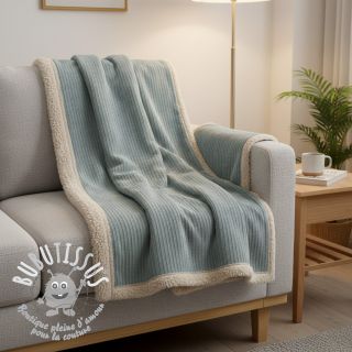 Tissu velours cotelé Cofur fleece mint