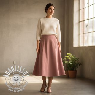 Tissu velours cotelé fin light purple