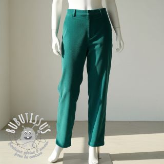 Tissu velours cotelé fin petrol