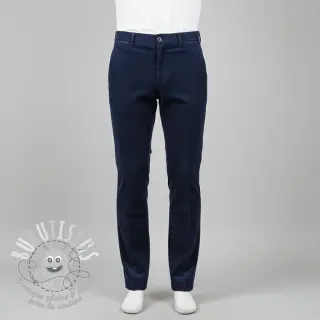 Tissu velours cotelé 6W WASHED STRETCH navy