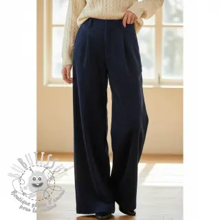 Tissu velours cotelé 6W WASHED STRETCH navy
