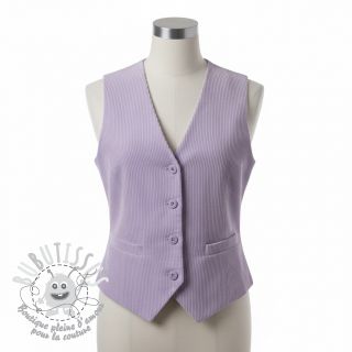 Tissu velours cotelé 6W WASHED STRETCH lilac