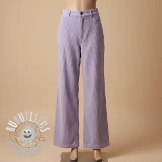 Tissu velours cotelé 6W WASHED STRETCH lilac
