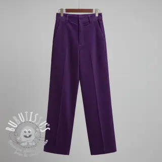 Tissu velours cotelé 6W WASHED STRETCH purple