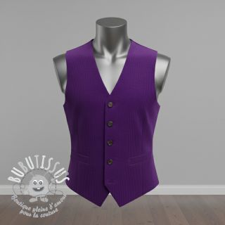 Tissu velours cotelé 6W WASHED STRETCH purple