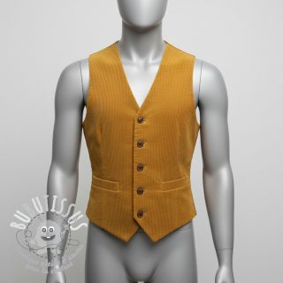 Tissu velours cotelé 6W WASHED STRETCH ochre