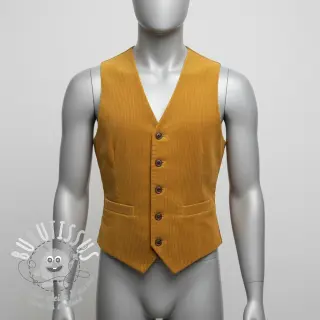 Tissu velours cotelé 6W WASHED STRETCH ochre