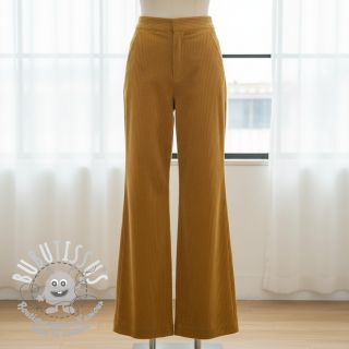 Tissu velours cotelé 6W WASHED STRETCH ochre