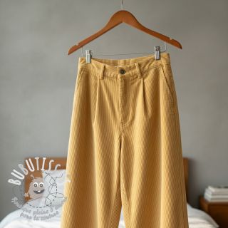 Tissu velours cotelé 6W WASHED STRETCH light yellow