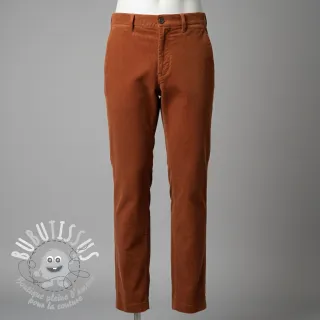 Tissu velours cotelé 6W WASHED STRETCH rust