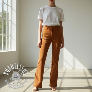 Tissu velours cotelé 6W WASHED STRETCH rust