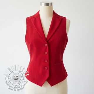 Tissu velours cotelé 6W WASHED STRETCH red