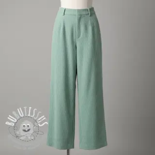 Tissu velours cotelé 6W WASHED STRETCH mint
