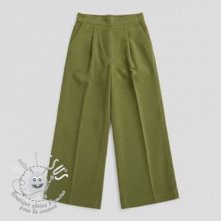 Tissu velours cotelé 6W WASHED STRETCH green