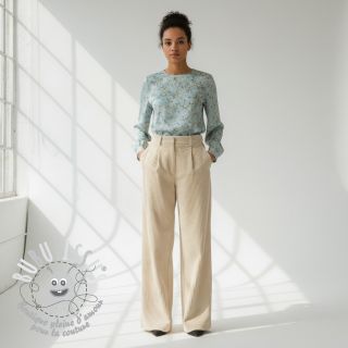 Tissu velours cotelé 6W WASHED STRETCH sand