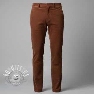 Tissu velours cotelé 6W WASHED STRETCH nutbrown