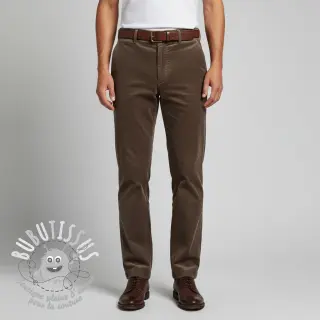 Tissu velours cotelé 6W WASHED STRETCH dark brown