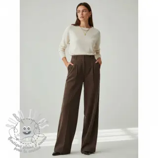 Tissu velours cotelé 6W WASHED STRETCH dark brown