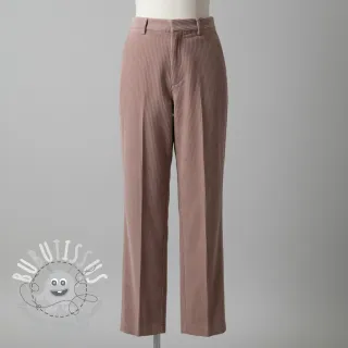 Tissu velours cotelé 6W WASHED STRETCH old pink