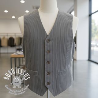 Tissu velours cotelé 6W COTTON TOUCH dark grey