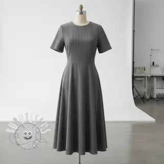 Tissu velours cotelé 6W COTTON TOUCH dark grey