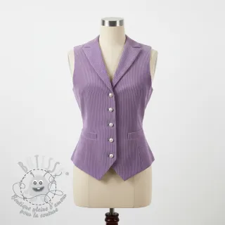Tissu velours cotelé 6W COTTON TOUCH lilac